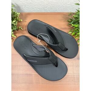 Flojos Men's Black Flip Flop Sandals Size 8